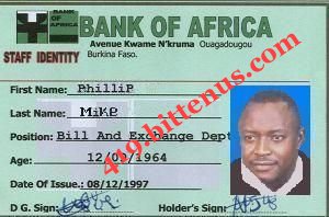 PHILLIP MIKE IDENTITY CARD
